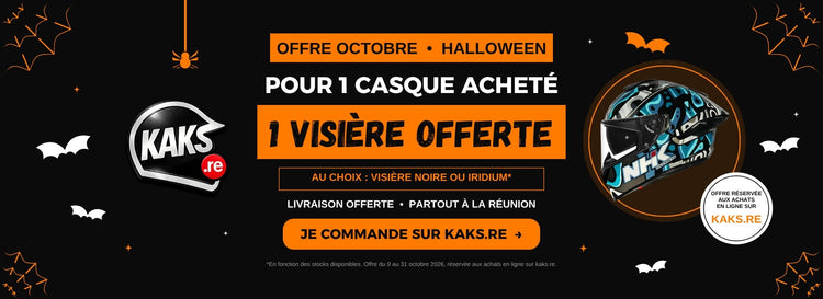 Offre Halloween KAKS.re : 1 casque acheté = 1 visière offerte